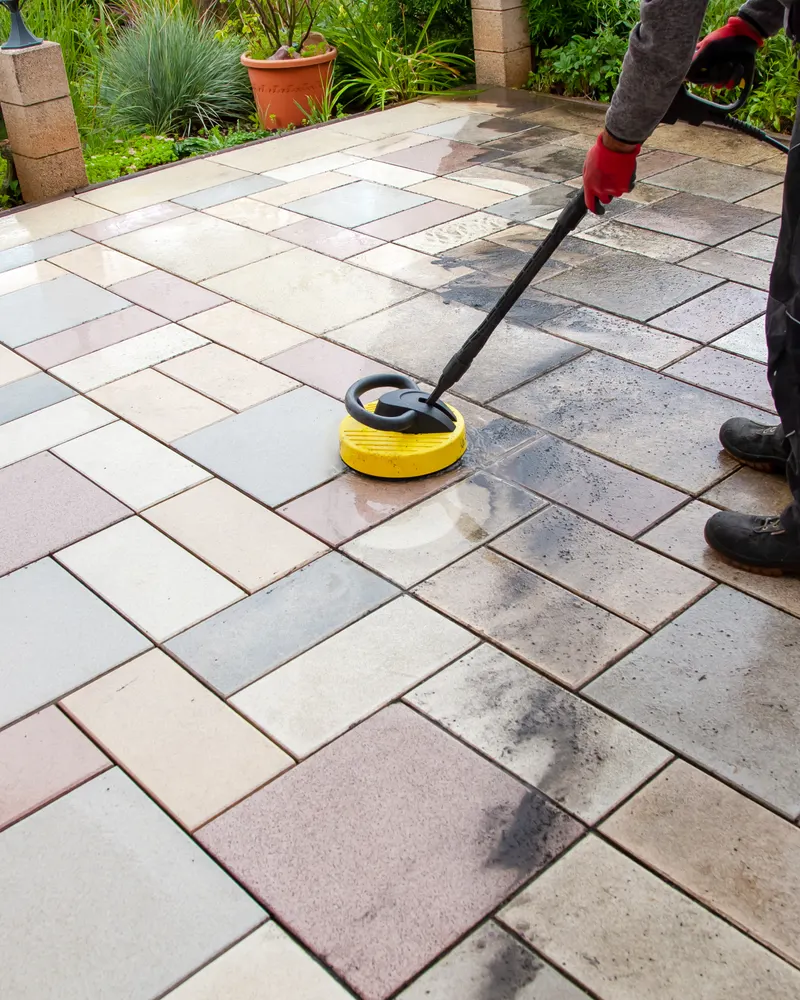 Patio Cleaning by Prime Paving and Resin