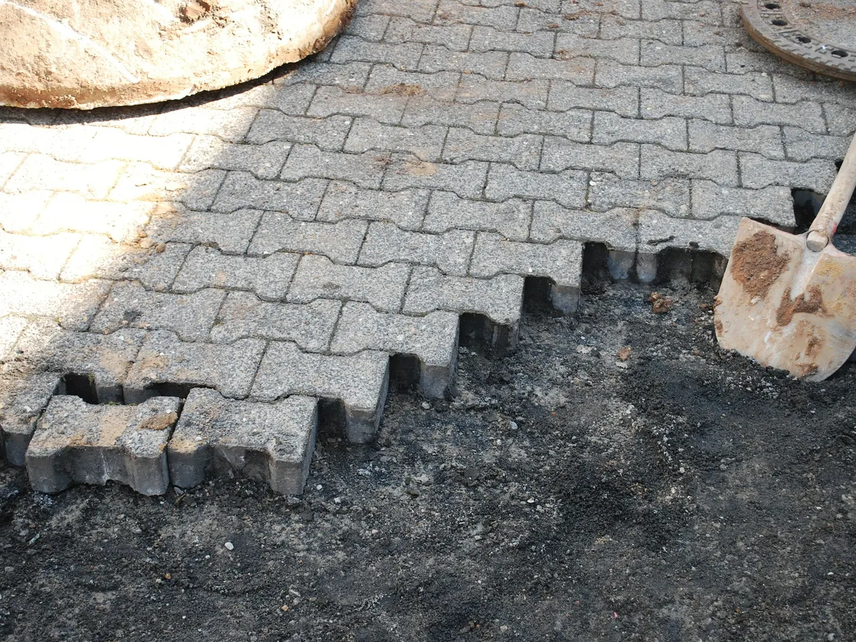Driveway Repairs work in progress