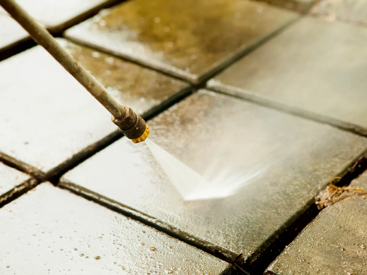 Patio Cleaning work in progress